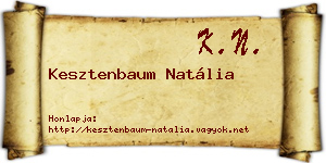 Kesztenbaum Natália névjegykártya